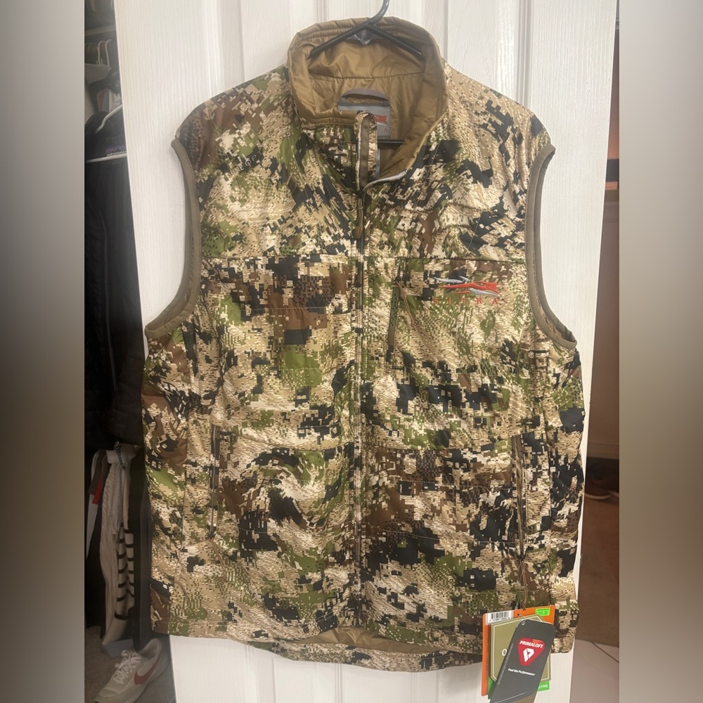 Sitka Men's kelvin aerolite vest - Camo Quilted Vest - Brown/Green